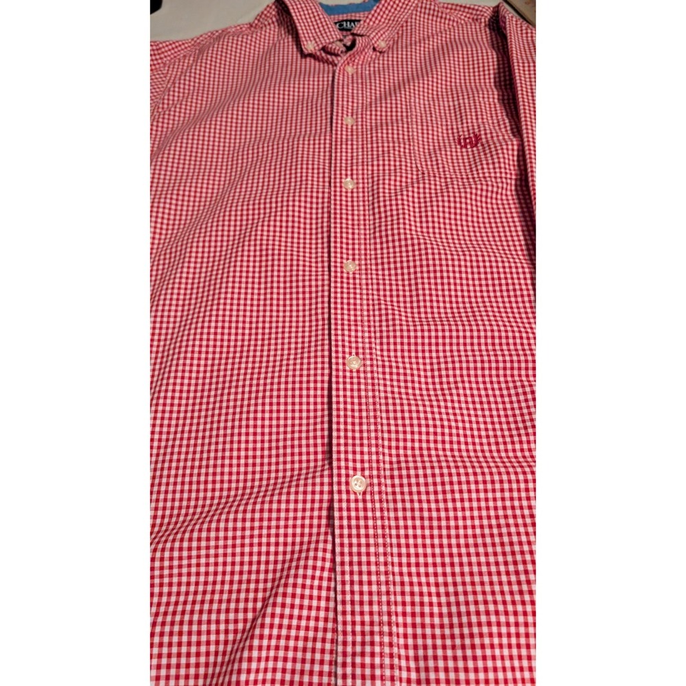 Men's Chaps Long Sleeve Button Down Big & Tall XL Red Checked